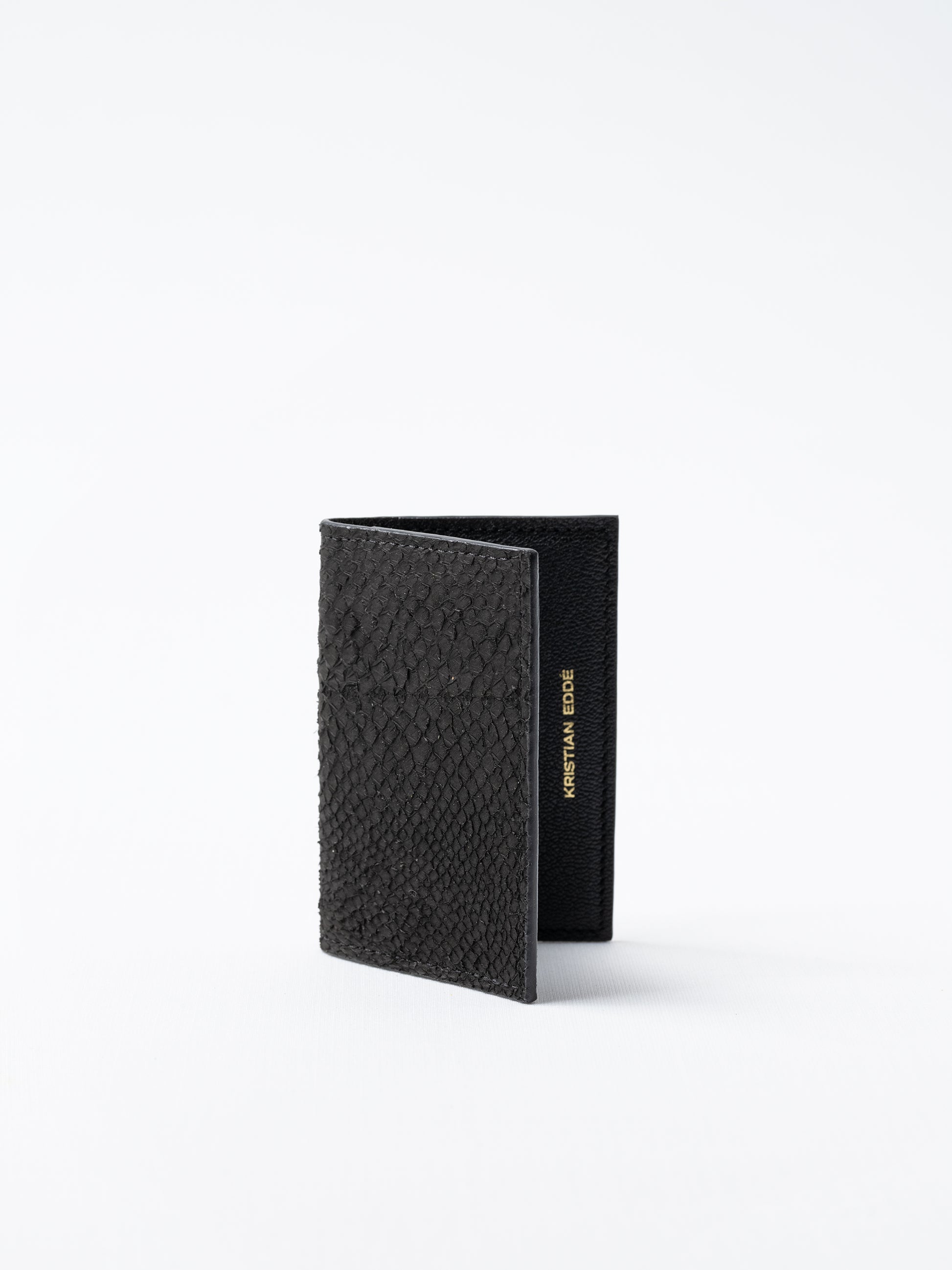 Crafted from rare Icelandic salmon leather and lined in French Vegetable Tanned Goat Leather, the Barents Card Holder is a Scandinavian icon of refined minimalism. Handmade in Sweden.

